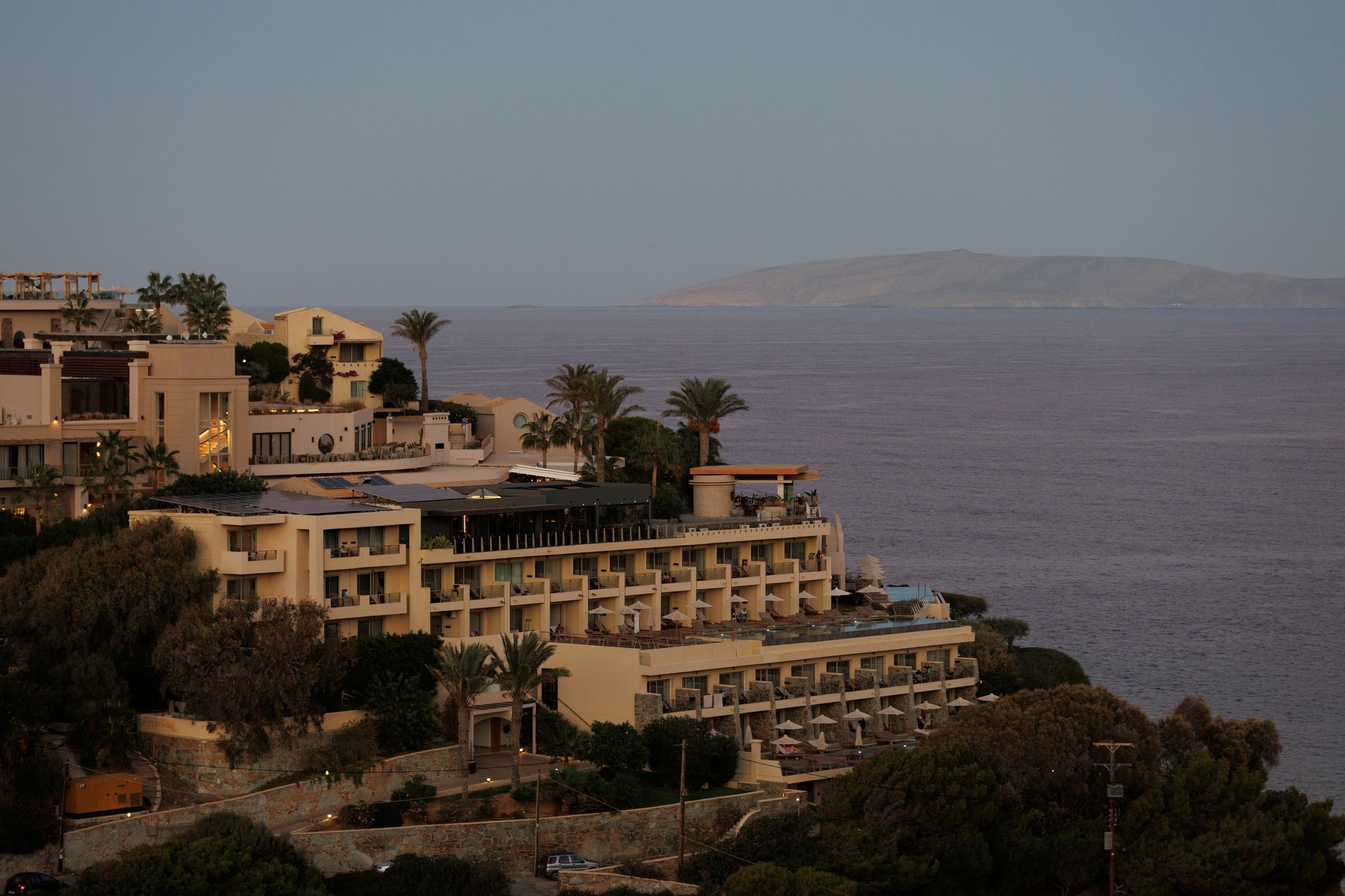 A coastal hotel overlooking the Mediterranean